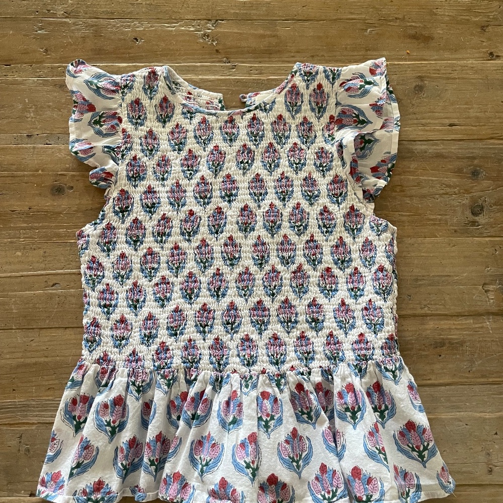 EUC Penny Walker top XS like Oliphant block print